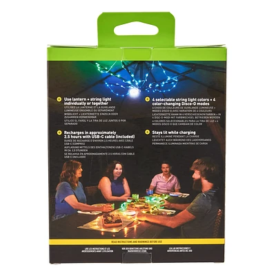 Nite Ize® Radiant® StarLit™ Rechargeable Lantern + String Light