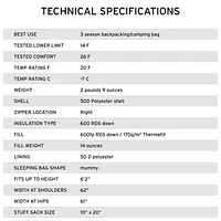 Snowline 20° Down Hybrid Mummy Bag