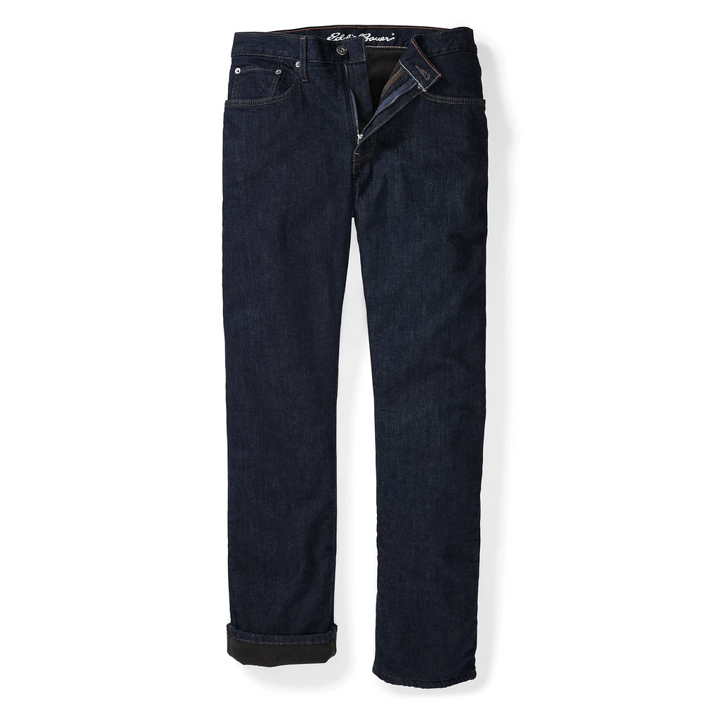 Fleece-Lined Flex Straight Jeans