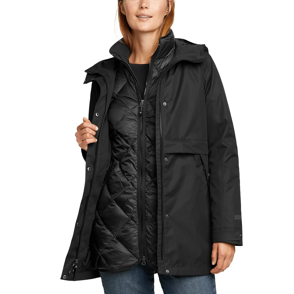 Mountain Town 3-In-1 Down Waterproof Rain Parka