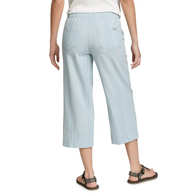 Wave Break Wide Leg Crop Pants