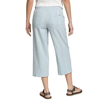 Wave Break Wide Leg Crop Pants