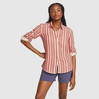 Women's Carry-On Long-Sleeve Button-Down Shirt