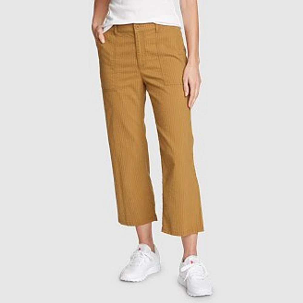 Women's Cropped Dobby Stripe Pants