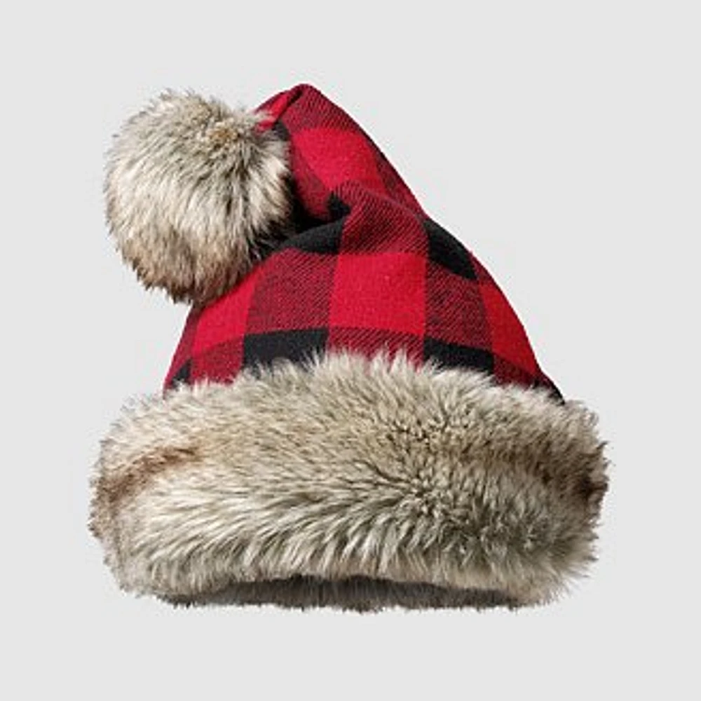 Buffalo Check Santa Hat