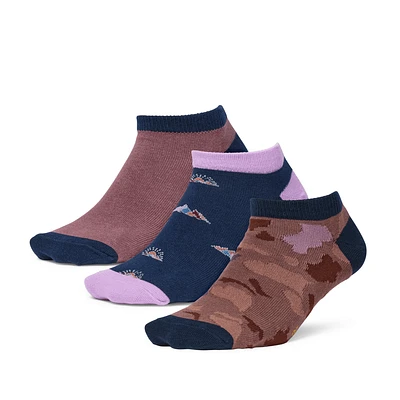 Low-Profile Patterned Socks - 3-Pack