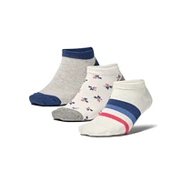 Low-Profile Patterned Socks - 3-Pack