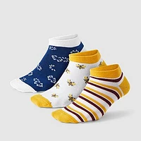 Women's Low-Profile Patterned Socks - 3-Pack