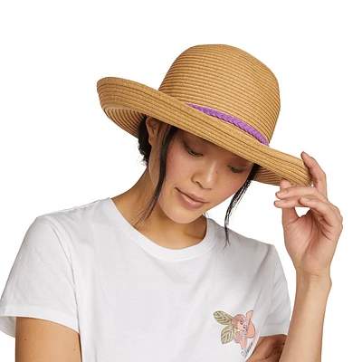 Roll Brim Packable Straw Hat
