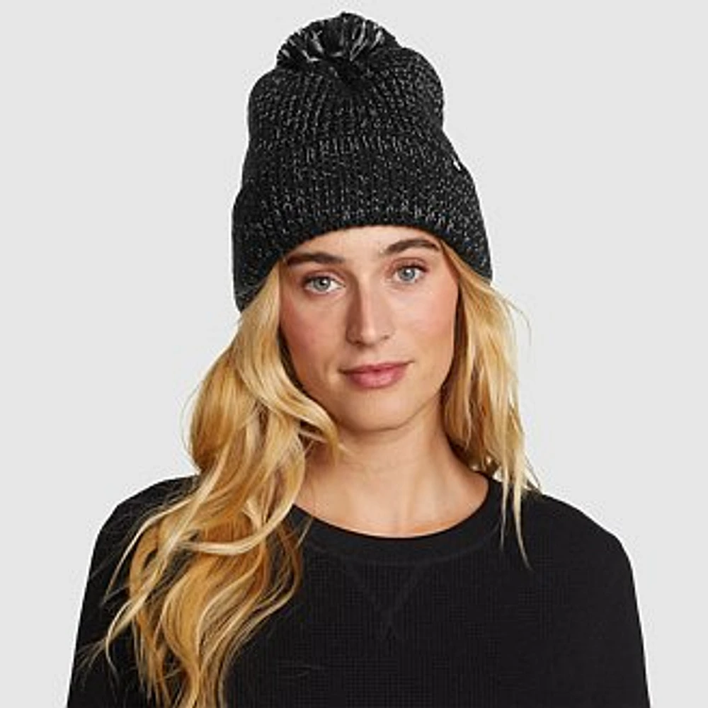 Women's Reflective Pom Beanie