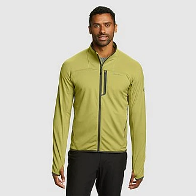 Men's High Route Grid Fleece Full-Zip Mock Neck