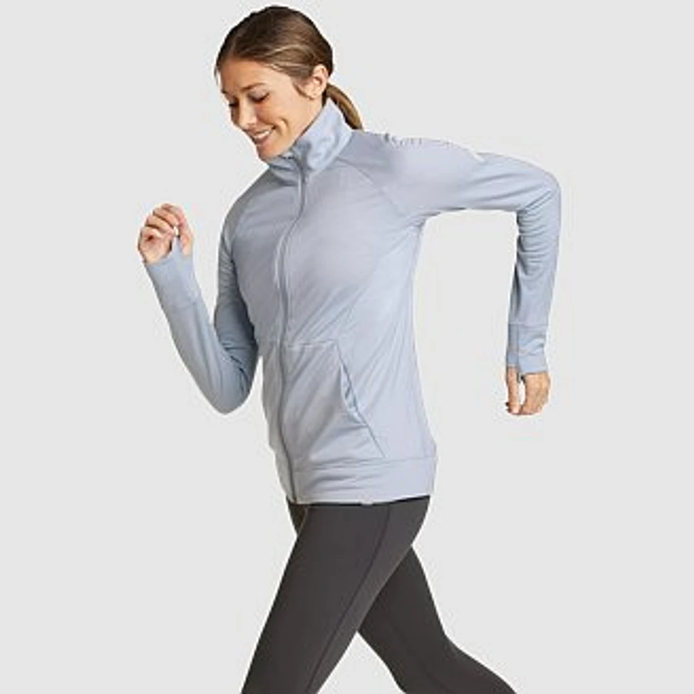 Women's High Route Grid Fleece Full-Zip Mock Neck