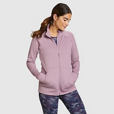 Women's High Route Grid Fleece Full-Zip Mock Neck