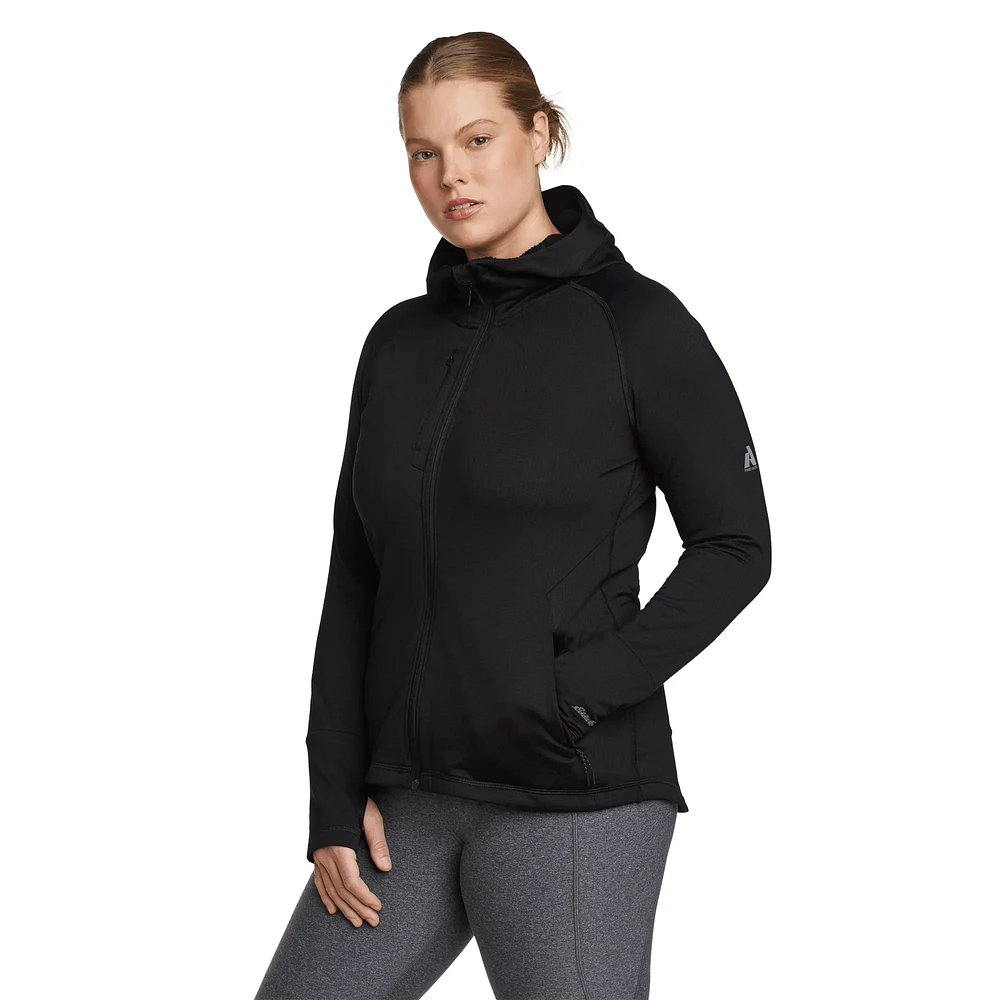 High Route Full-Zip Grid Fleece Hoodie