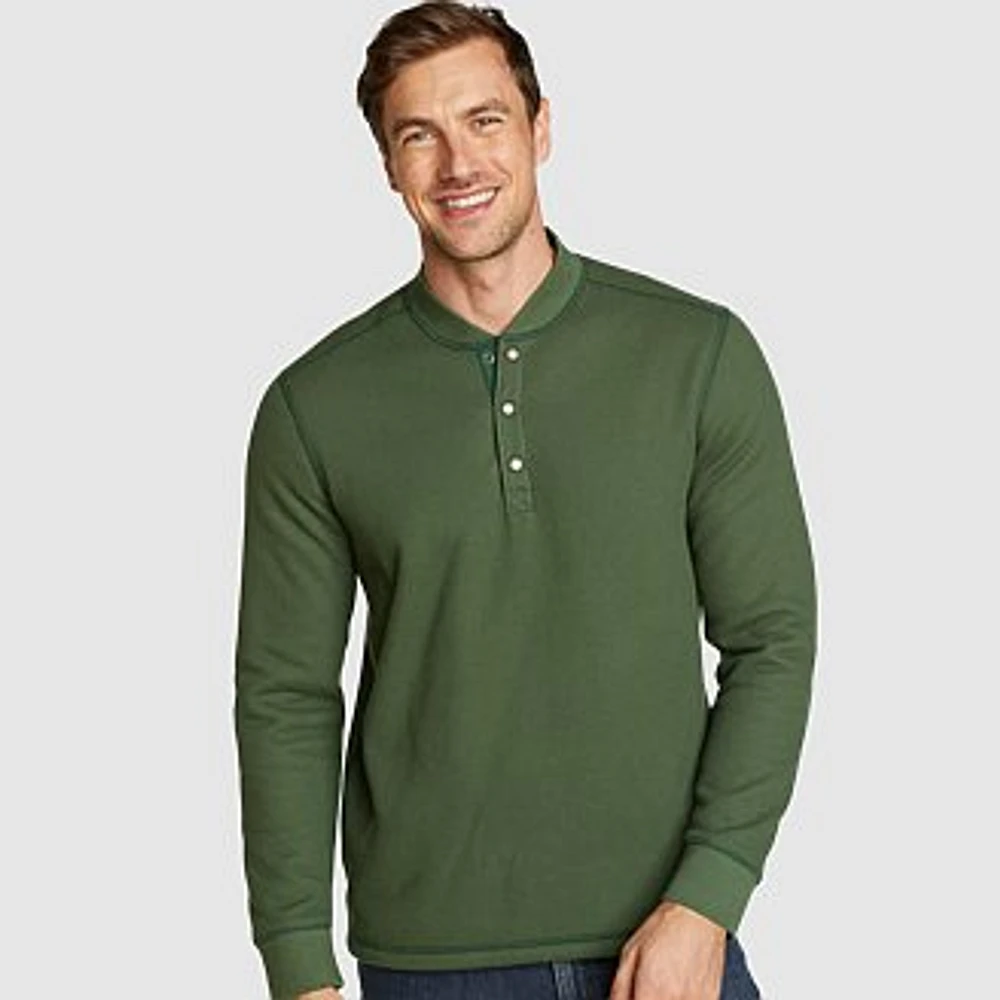 Men's Faux Shearling-Lined Thermal Henley