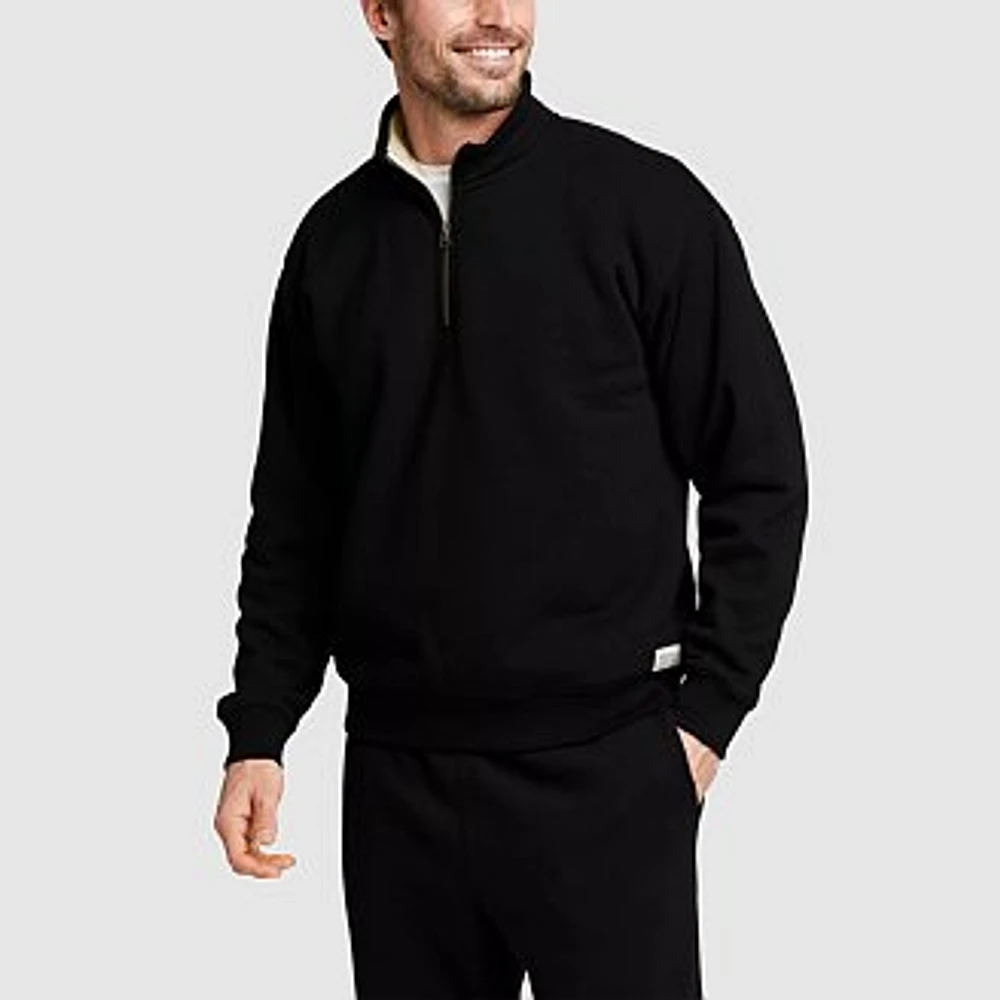 Men's Eddie Bauer Signature Fleece Faux Shearling-Lined 1/4-Zip