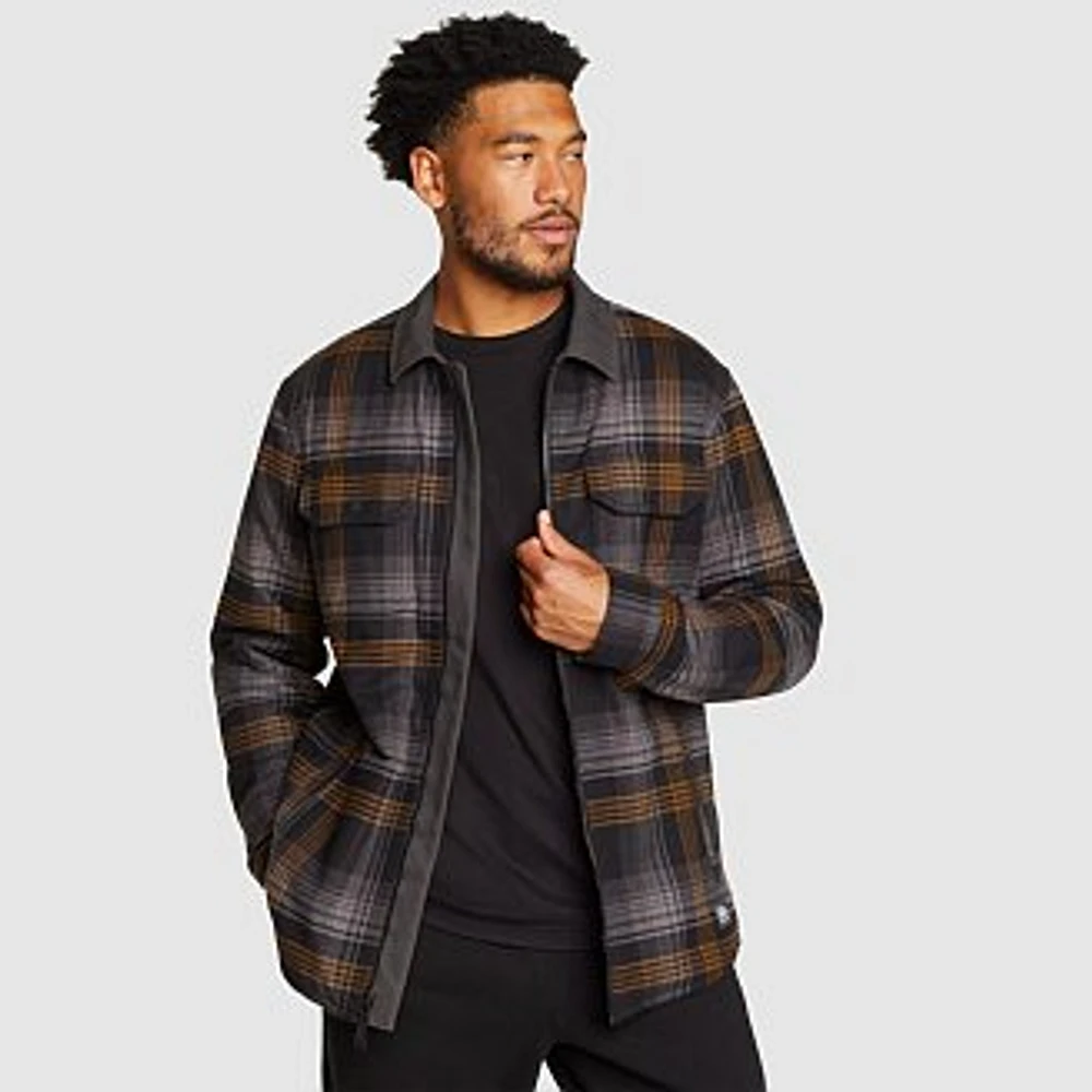 Men's Eddie's Favorite Faux Shearling-Lined Flannel Shirt Jacket