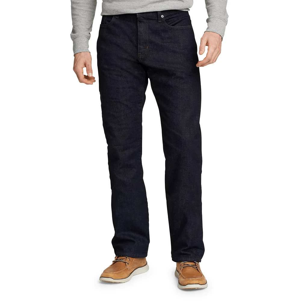 Fleece-Lined Flex Straight Jeans