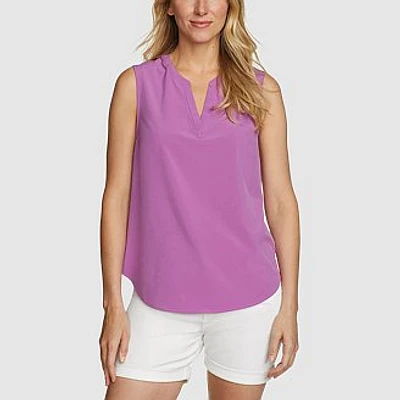 Women's Escapelite Sleeveless Split-Neck Shirt