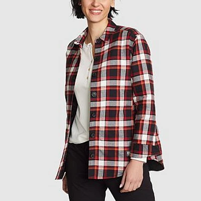 Women's Quilted Flannel Shirt Jacket