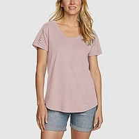 Women's Everyday Cutwork Scoop-Neck Tee