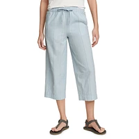 Wave Break Wide Leg Crop Pants
