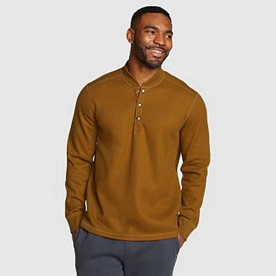 Men's Faux Shearling-Lined Thermal Henley