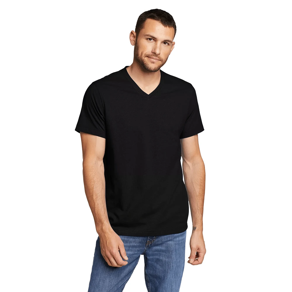 Legend Wash Classic Short-Sleeve 100% Cotton V-Neck T-Shirt