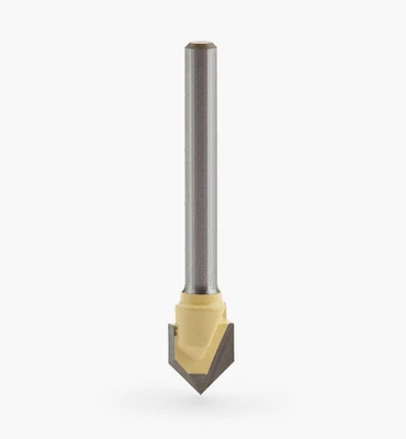 1/8" Shank Carbide-Tipped V-Groove Router Bit