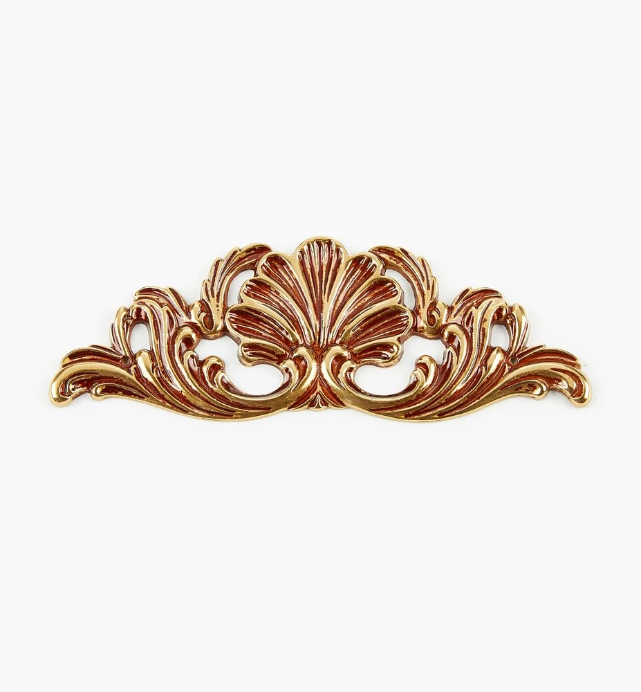 Cast Brass Appliqué Shell Accent