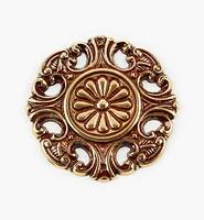 Cast Brass Appliqué Rosette Accents