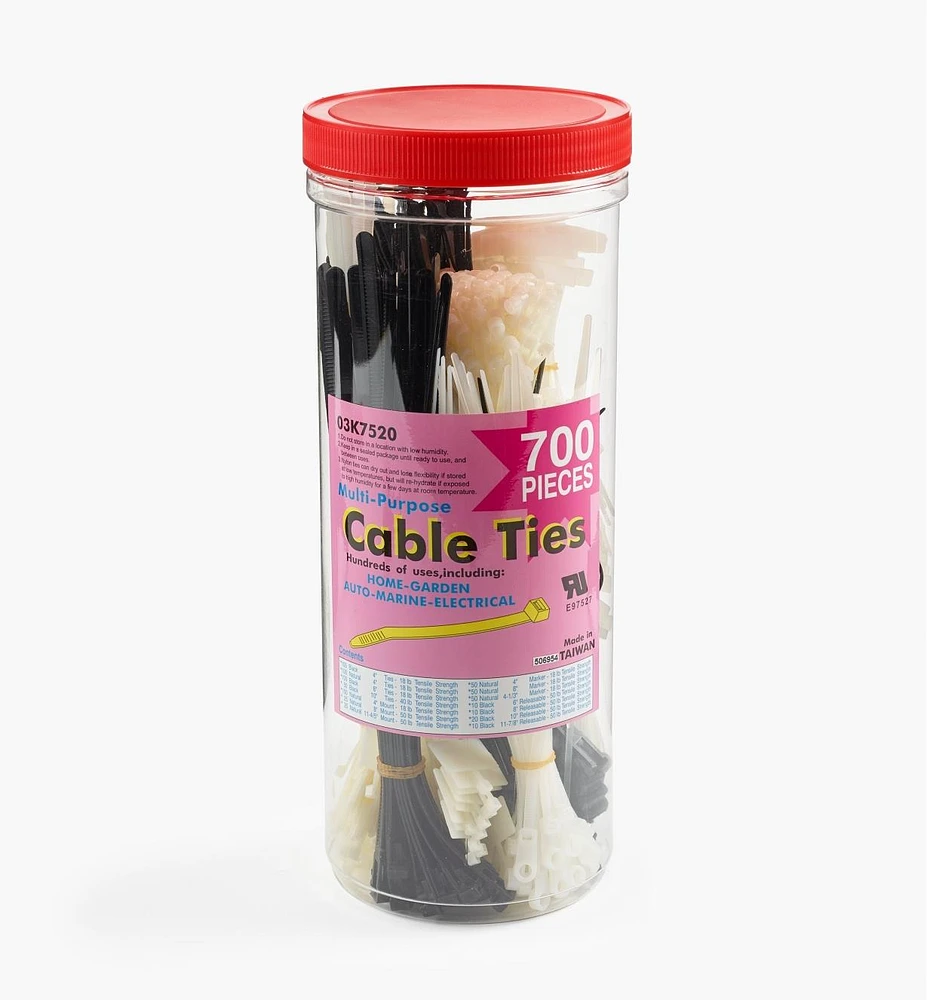 700-Piece Specialty Cable Tie Assortment