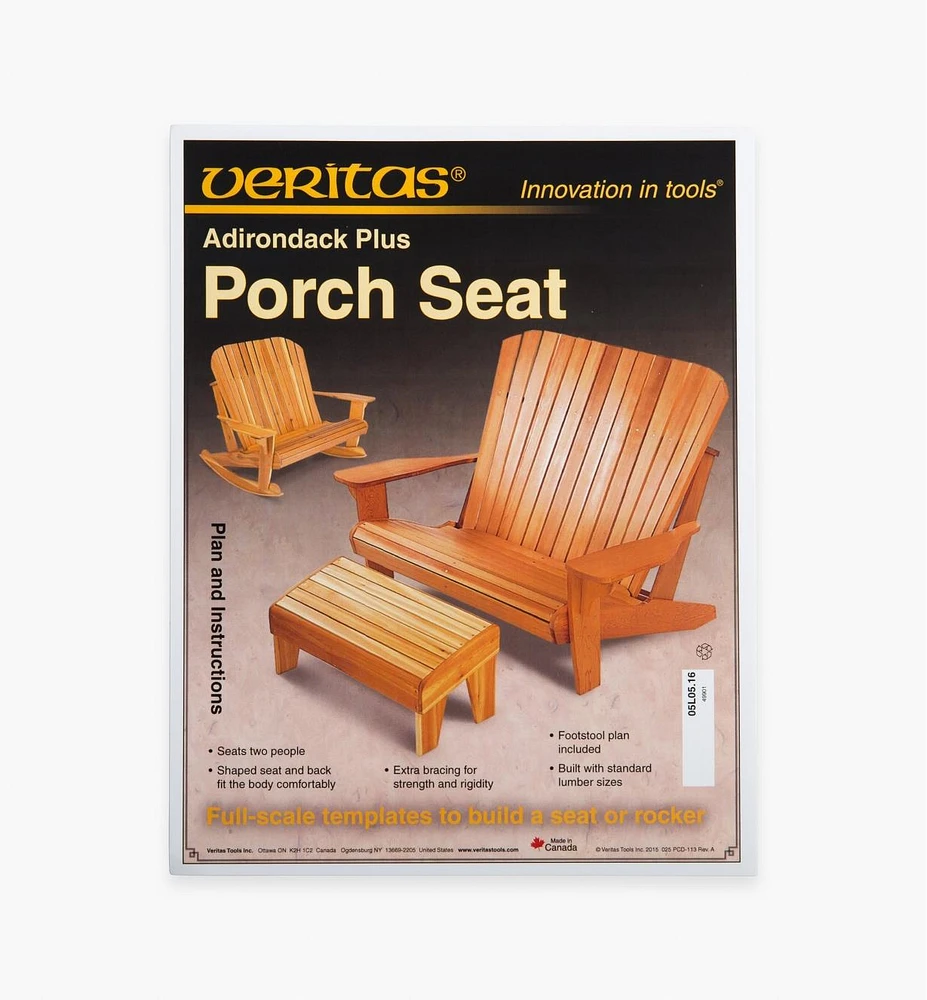 Adirondack Plus Seat/Rocker Plan