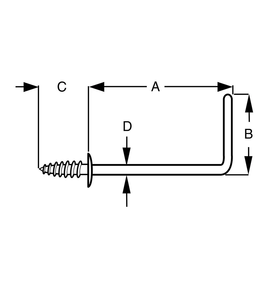 Shouldered Square Hooks