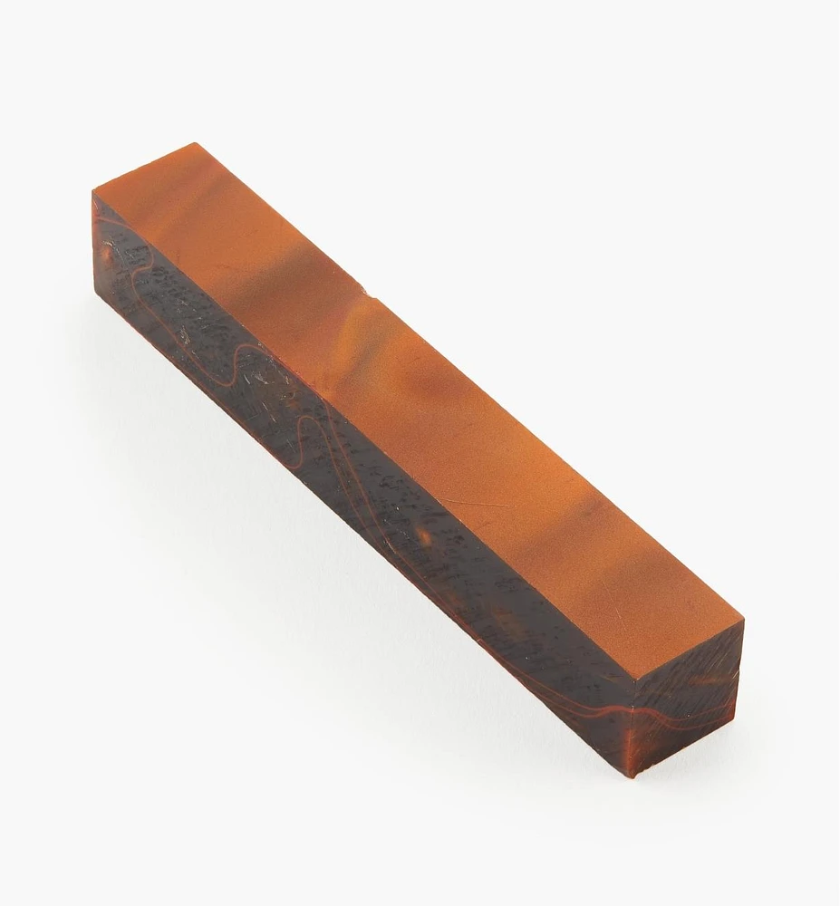 Rust & Black Acrylic Acetate Pen Blank