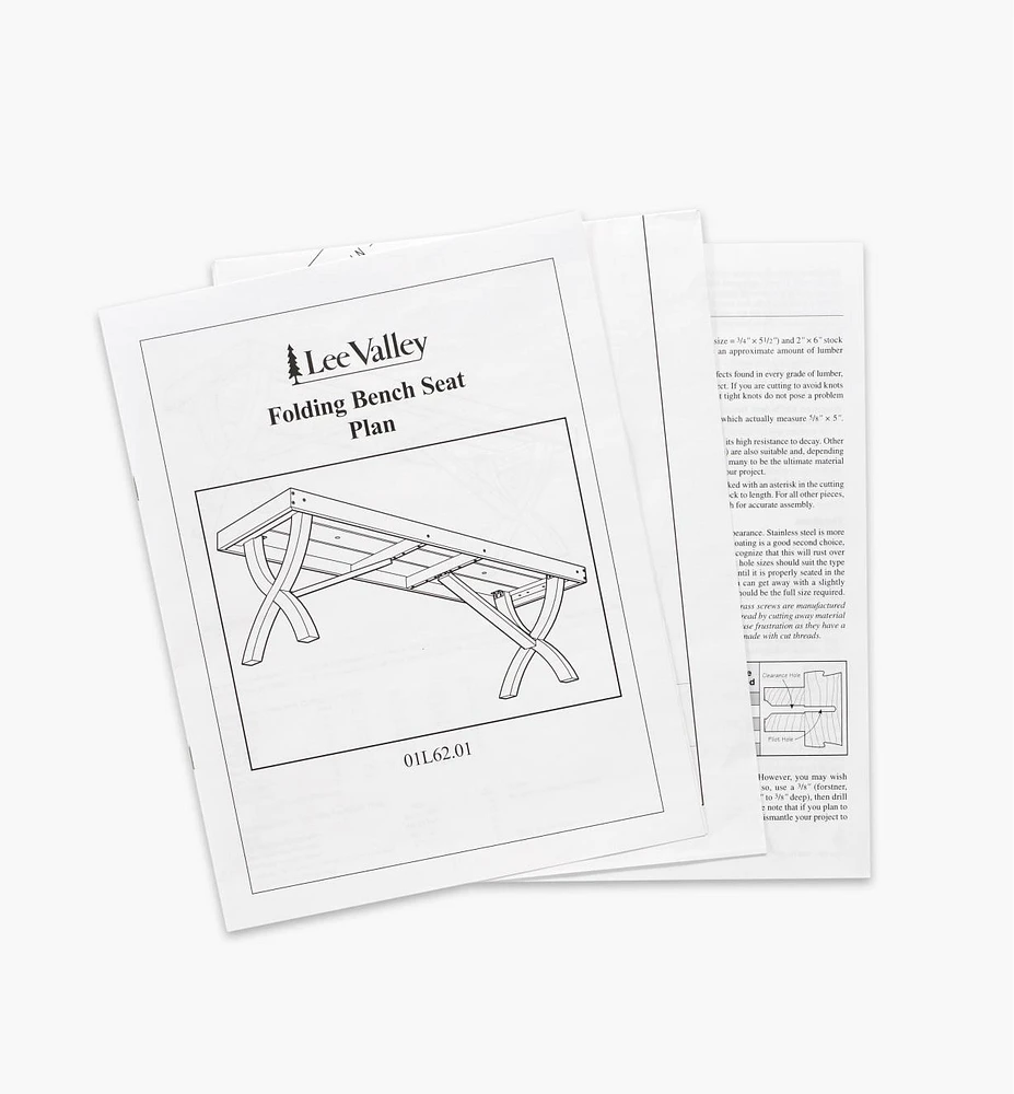 Folding Bench Plan