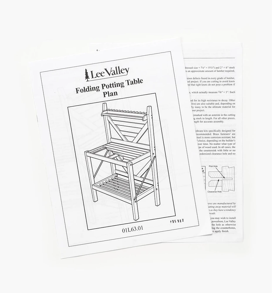 Folding Potting Table Plan