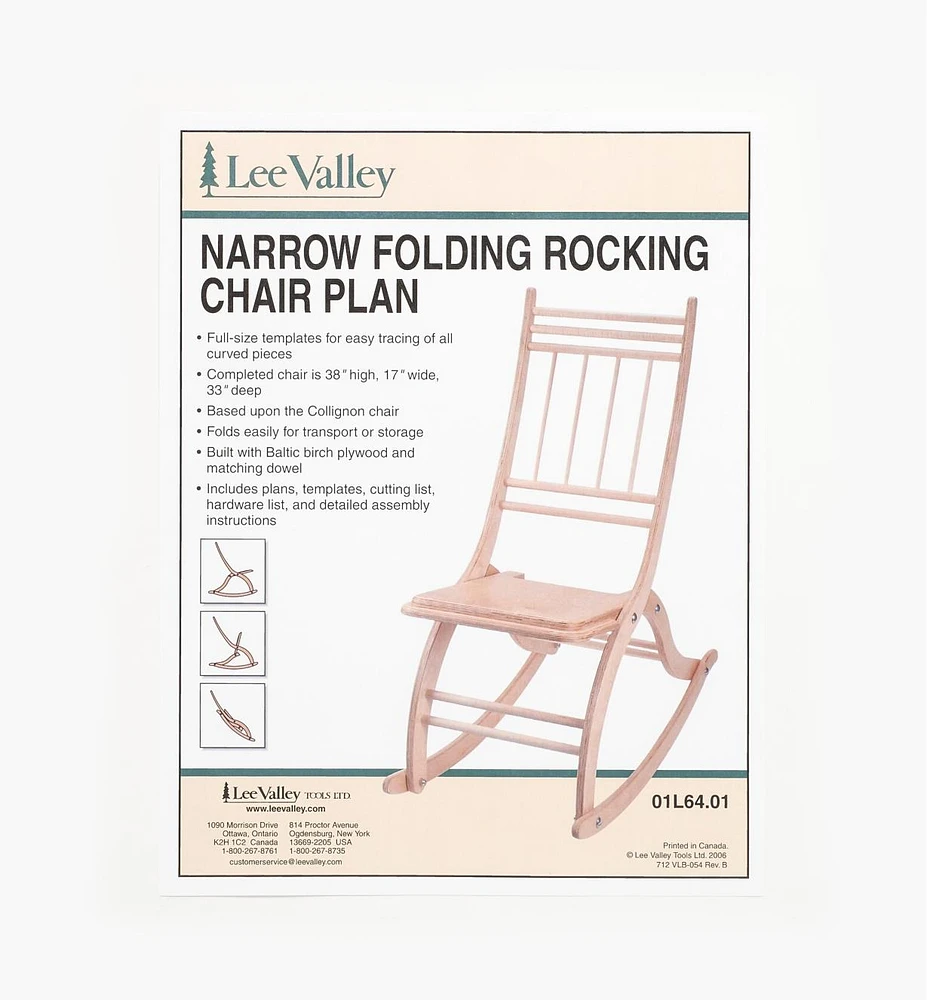 Narrow Folding Rocking Chair Plan