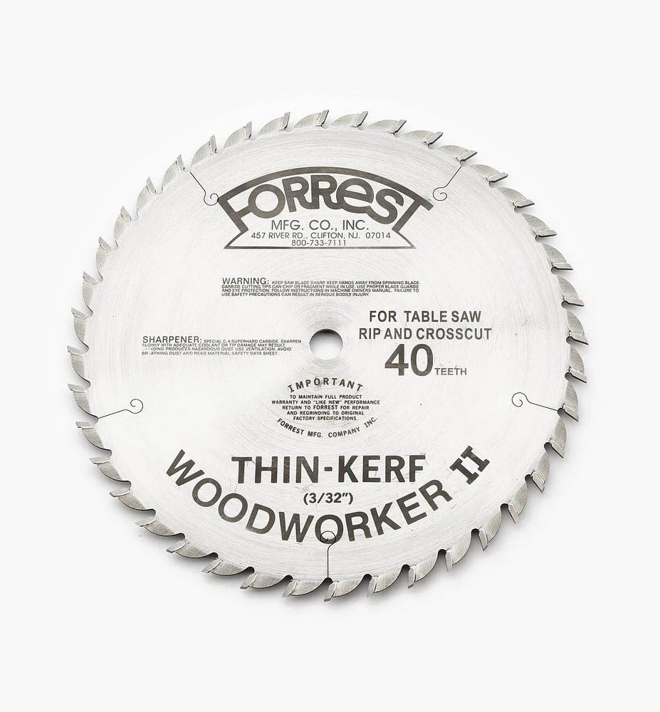 Forrest Woodworker Blades