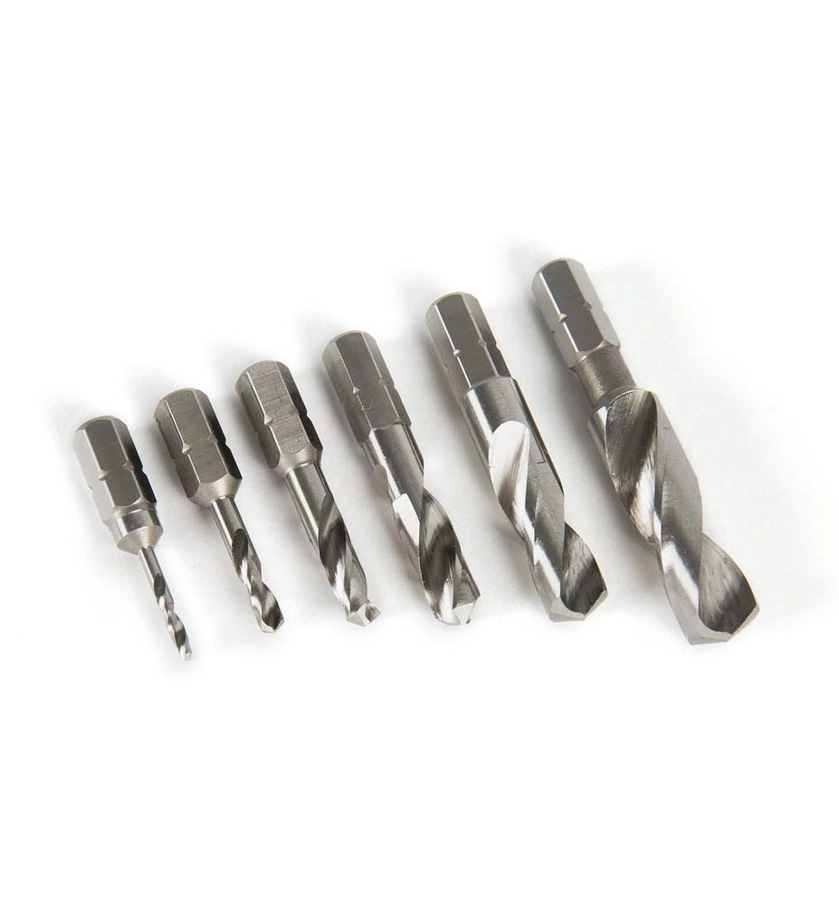 Set of 6 HSS Stubby Twist Bits