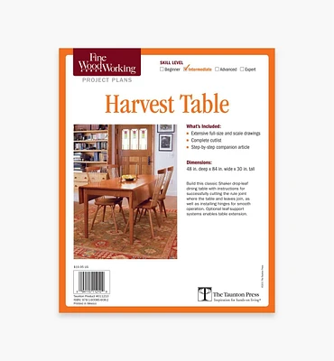 Harvest Table Plan