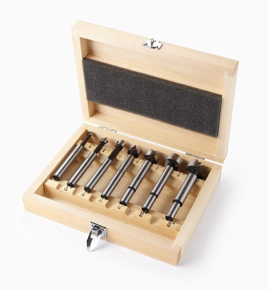 Set of Imperial HSS Forstner Bits with Wooden Box