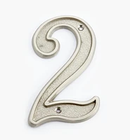 Italic Cast Brass House Numbers