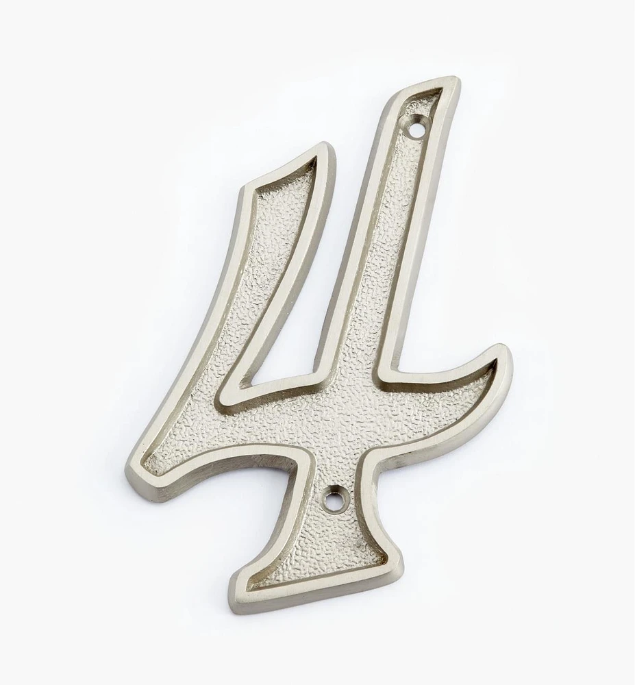 Italic Cast Brass House Numbers