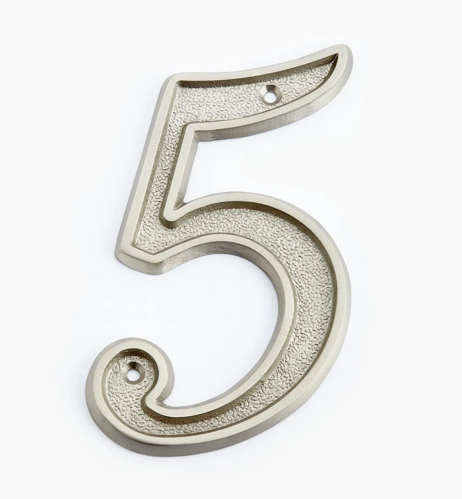 Italic Cast Brass House Numbers