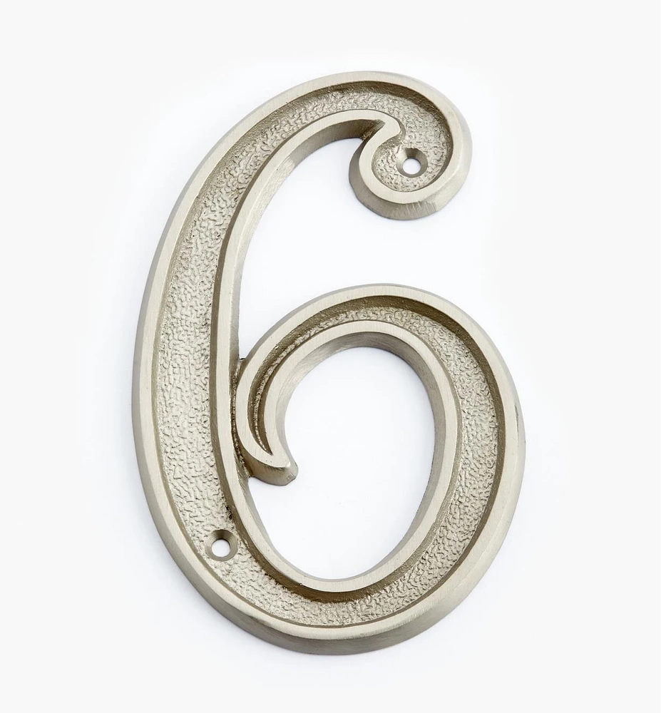 Italic Cast Brass House Numbers