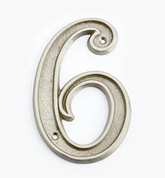 Italic Cast Brass House Numbers