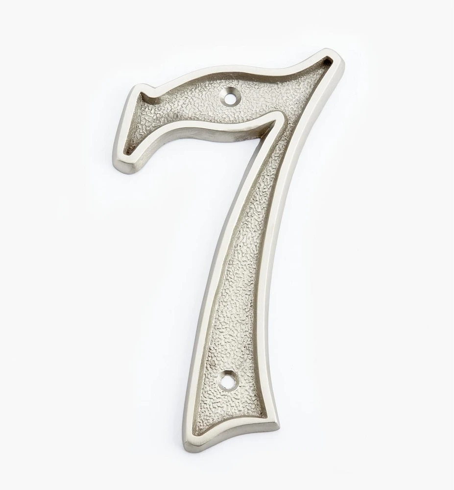 Italic Cast Brass House Numbers