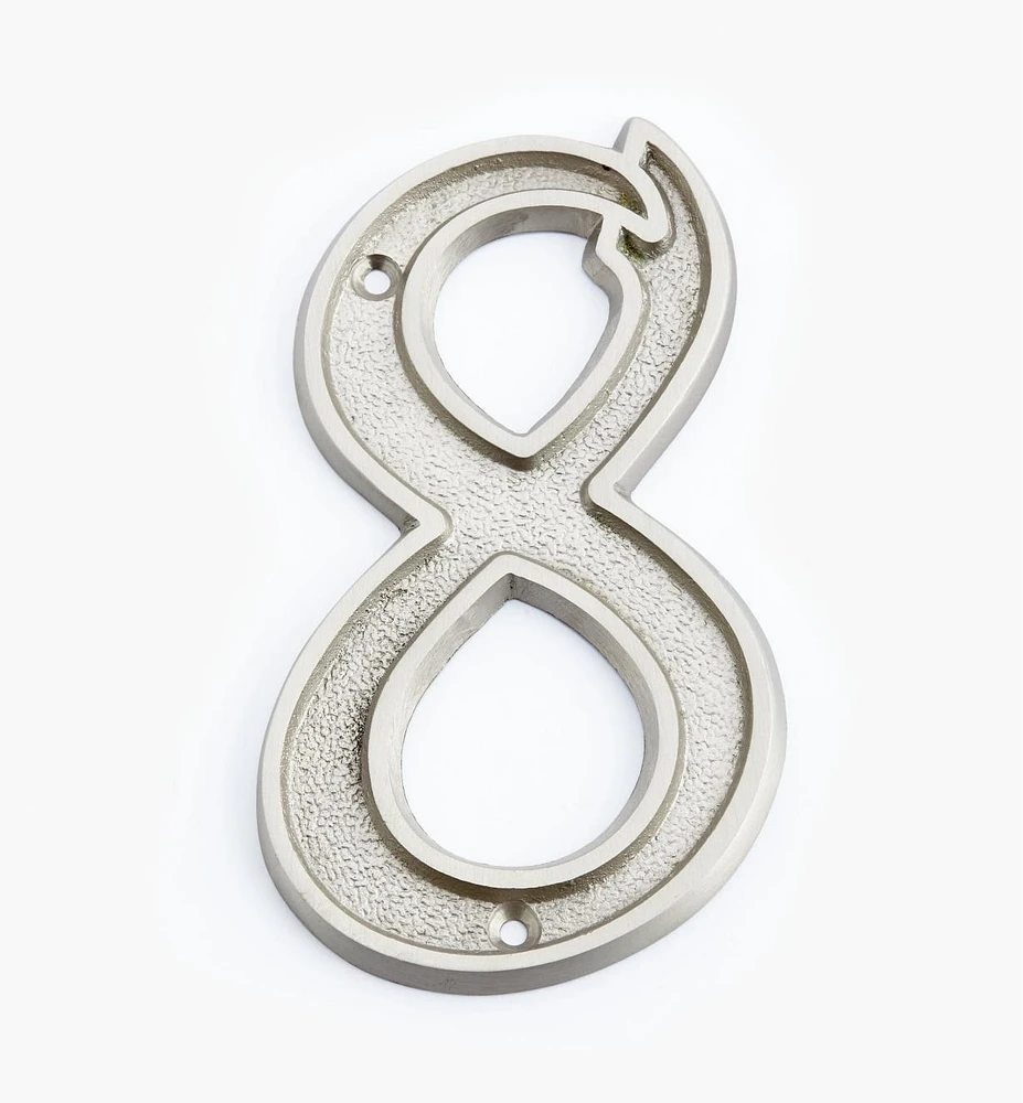 Italic Cast Brass House Numbers