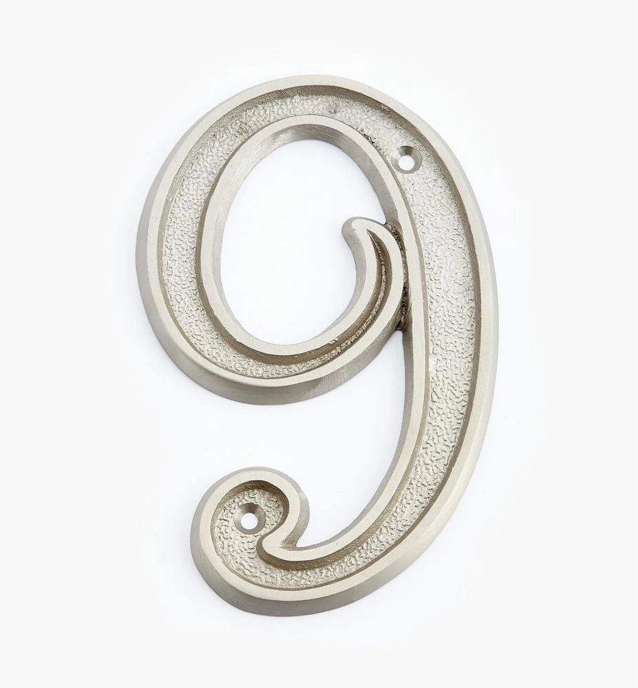 Italic Cast Brass House Numbers